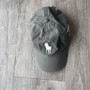 Vintage 90s Polo Ralph Lauren Cap Hat Washed Gray